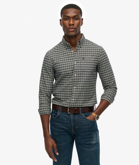 Superdry Premium Check Oxford Shirt Navy Check